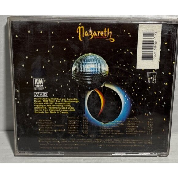 Nazareth Greatest Hits CD Album 1975 A&M Records Stereo Rock Music Collectible - Picture 3 of 4
